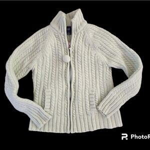 Vintage Gap Full zip chunky knit sweater